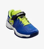 Buty dla dziewczynek - Wilson WILSON tenisowy obuwie dziecięce KAOS EMO Bluing/Safety Yellow - miniaturka - grafika 1