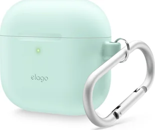 Elago AirPods 4 Hang Silicone Case - etui z karabińczykiem do AirPods 4 miętowe - Akcesoria do słuchawek - miniaturka - grafika 1