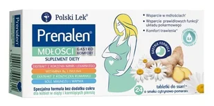 Prenalen Mdłości Gastro komfort, 24 tabletki do ssania - Witaminy i minerały - miniaturka - grafika 1