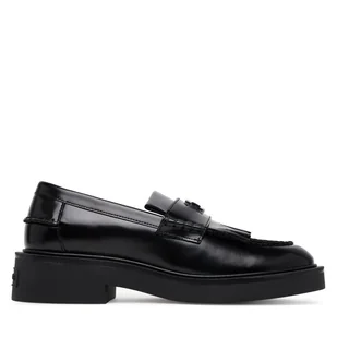 Loafersy Tommy Jeans Tjw Fringes Loafer EN0EN02790 Czarny - Półbuty damskie - miniaturka - grafika 1