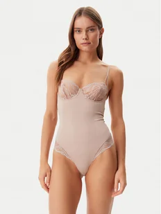 Calvin Klein Underwear Body 000QF8002E Beżowy - Body - miniaturka - grafika 1