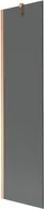 Parawany nawannowe - Mexen Next parawan nawannowy 1-skrzydłowy 50 x 150 cm, grafit, miedź szczotkowana - 895-050-000-00-40-65 - miniaturka - grafika 1