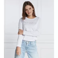 Bluzki damskie - Armani Exchange Bluzka | Regular Fit - miniaturka - grafika 1