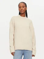 Swetry damskie - Calvin Klein Sweter J20J224636 Brązowy Regular Fit - miniaturka - grafika 1