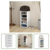 Szafki na buty - The Living Store Szafka na buty biała 31,5x35x70 cm Materiał drewnopochodny - miniaturka - grafika 1