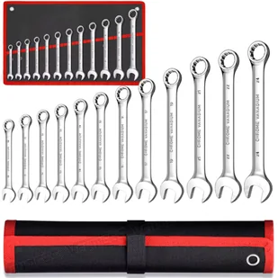EXTRALINK ZESTAW KLUCZY PŁASKO-OCZKOWYCH 12 EL. KLUCZE PŁASKIE OCZKOWE ETUI 8-24 MM - 1293 - Księgarnia OUTLET - miniaturka - grafika 1