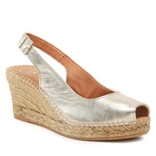 Espadryle damskie - Espadryle Toni Pons Croacia Złoty - miniaturka - grafika 1