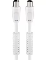 Kable - Wentronic Mercodan Antennekabel m. ferritkerner til digital TV hvid 7,5 meter kabel koncentryczny 50726-GB - miniaturka - grafika 1