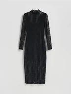 Sukienki - Reserved - Koronkowa sukienka maxi - czarny - miniaturka - grafika 1