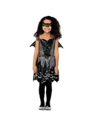 Akcesoria do bielizny - Smiffys Kostium wróżki z ciemnym nietoperzem, skrzydła i opaska na oczy, fantazyjna sukienka na Halloween, kostium wróżki - miniaturka - grafika 1