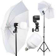 Lampy studyjne - Lumifi  studyjna 100 LED z parasolką 84cm - miniaturka - grafika 1