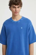 Koszulki męskie - G-Star Raw t-shirt bawełniany męski kolor niebieski gładki D24679-D688 - miniaturka - grafika 1