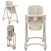 Krzesełka do karmienia - KRZESEŁKO DO KARMIENIA LORELLI PRIMAPAPA SKŁADANE STABILNE BEŻOWE - miniaturka - grafika 1