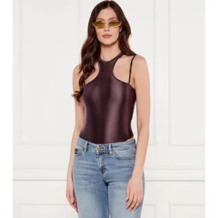 Versace Jeans Couture Satynowe body Slim Fit - Body - miniaturka - grafika 1