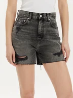 Spodenki damskie - Tommy Jeans Szorty jeansowe DW0DW17652 Szary Mom Fit - miniaturka - grafika 1