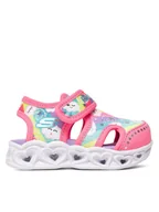 Buty dla dziewczynek - Skechers Sandały Heart Lights Sandals-Cutie Clouds 302977N/HPMT Różowy - miniaturka - grafika 1