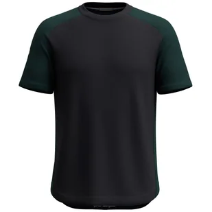 Koszulka męska Smartwool M Active Mesh Short Sleeve Rozmiar: XL / Kolor: czarny/zielony - Koszulki sportowe męskie - miniaturka - grafika 1