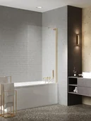 Parawany nawannowe - Parawan wannowy kolor złoty szczotkowany 80x150 P-0212-WL Nesta Gold Brushed New Trendy - miniaturka - grafika 1