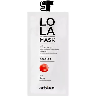 Artego Artego Lola Mask Color Scarlet 20ml - Maski do włosów - miniaturka - grafika 1