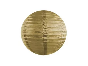 Lampion Kula złoty - 25 cm - 1 szt. - Dekoracje sali - miniaturka - grafika 1