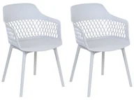 Krzesła - Zestaw 2 krzeseł do jadalni jasnoszary ALMIRA - miniaturka - grafika 1