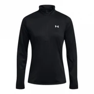 Koszulki sportowe damskie - Damski longsleeve treningowy Under Armour Tech 1/2 Zip- Solid - czarny - UNDER ARMOUR - miniaturka - grafika 1