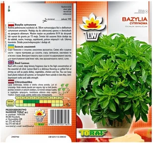 Nasiona Bazylia Cytrynowa Toraf - Nasiona i cebule - miniaturka - grafika 1