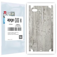 Szkła hartowane na telefon - Folia naklejka skórka strukturalna na TYŁ+BOKI do Apple iPhone 8 Plus - Beton Srebrne Paski - apgo SKINS - miniaturka - grafika 1