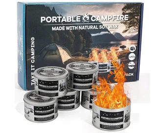 Palenisko przenośne / Kemping / 6 sztuk / Ogród / Naturalna soja - Paleniska ogrodowe - miniaturka - grafika 1