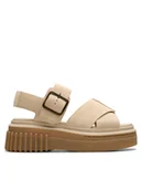 Sandały damskie - Clarks Sandały Evamar Wish 26181202 Beżowy - miniaturka - grafika 1