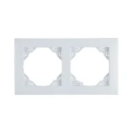Klawisze i ramki - Efapel Ramka podwójna LOGUS 90 Biały - miniaturka - grafika 1