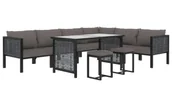 Meble ogrodowe - 9-częściowy zestaw ogrodowy antracytowy B5-M27 - miniaturka - grafika 1