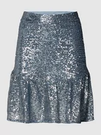 Spódnice - Spódnica mini z cekinowym obszyciem model ‘EUGENIA’ - miniaturka - grafika 1