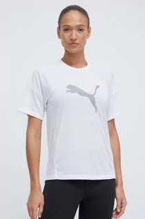 Koszulki sportowe damskie - Puma t-shirt treningowy Evostripe kolor biały - grafika 1