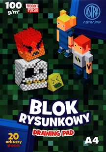 Blok rysunkowy A4 20 kartek Pixel 10 sztuk - Astra - Szkolne artykuły papiernicze - miniaturka - grafika 1