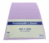 Prześcieradła - Prześcieradło flanelowe 160x200 cm FAN wrzosowe - miniaturka - grafika 1