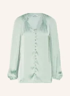 Bluzki damskie - Mrs & Hugs Bluzka Satynowa gruen - miniaturka - grafika 1