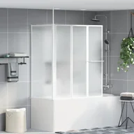 Parawany nawannowe - Parawan nawannowy vidaXL Ekran do kąpieli Mrożony 120 x 70 x 137 cm Aluminium & Panel PP - miniaturka - grafika 1