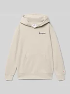 Swetry dla chłopców - Bluza z kapturem, wyhaftowanym logo i kieszenią kangurką - miniaturka - grafika 1