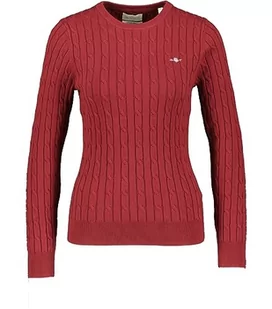GANT Damski sweter ze stretchem bawełnianym C, Plumped Red, M - Swetry damskie - miniaturka - grafika 1