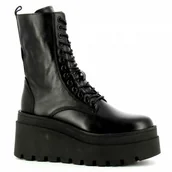 Botki damskie - Czarne trzewiki na platformie CARINII - Carinii - miniaturka - grafika 1