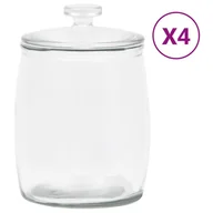 Pojemniki kuchenne - vidaXL vidaXL Szklane słoje z pokrywką 4 szt. 8000 ml 150703 - miniaturka - grafika 1