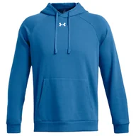 Bluzy sportowe męskie - Męska bluza Under Armour Rival Fleece Hoodie Rozmiar: L / Kolor: jasnoniebieski - miniaturka - grafika 1