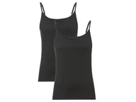 Bielizna nocna - MEXX Koszulka damska na wąskich ramiączkach, 2 sztuki (Czarny, S) - miniaturka - grafika 1