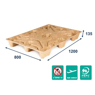 Palety INKA, 1200 x 800 x 135 mm, 900 kg, 5 szt. - Pojemniki przemysłowe - miniaturka - grafika 1