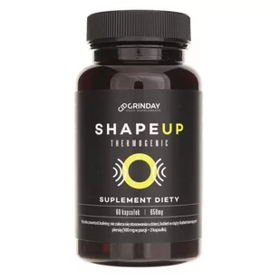 Grinday Shape Up - Termogeniczny Spalacz Tłuszczu. Garcinia cambogia, Guarana, Pomarańcza gorzka, Pokrzywa indyjska, Papryka roczna, Kofeina bezwodna, L-karnityna, L-tyrozyna - Suplementy naturalne - miniaturka - grafika 1