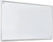 Tablice i flipcharty - Tablica magnetyczna suchościeralna biała 90x60 cm Szkolna Biurowa Edukacyjna w ramie aluminiowej w zestawie z półką, 3 magnesami i pisakiem w kolorz.. - miniaturka - grafika 1