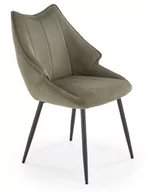 Krzesła - Krzesło tapicerowane K543 oliwkowy na czarnych nogach - miniaturka - grafika 1