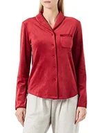 Koszulki i topy damskie - Triumph Women's Mix & Match Velour Boyfriend top top piżamowy, czerwony melanż, 42 - miniaturka - grafika 1