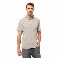 Koszulki męskie - Męska koszulka polo Jack Wolfskin PIKEH POLO M sea shell - S - miniaturka - grafika 1